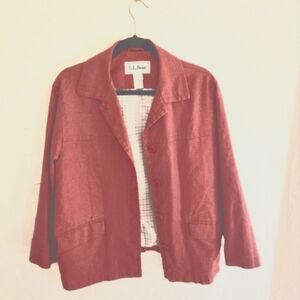 L L. Bean Blazer, Muted cranberry color,  size PM